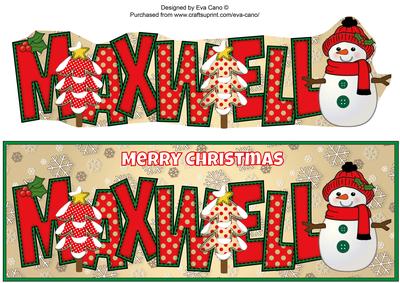 Cute Snowman Maxwell Large Dl
