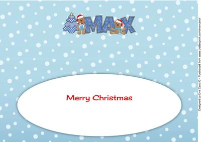 Christmas Teddies Max Large Dl Insert