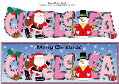 Santa & Snowman Chelsea Large Dl 2
