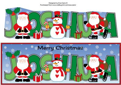Santas & Snowman Joshua Large Dl
