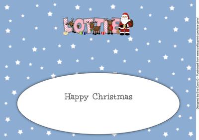 Santa and His Reindeers Lottie Large Dl Insert