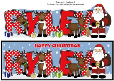 Santa and His Reindeers Ryley Large Dl
