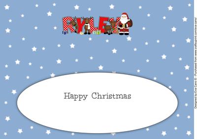 Santa and His Reindeers Ryley Large Dl Insert