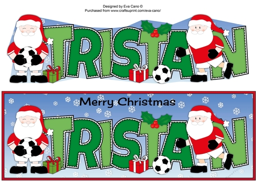 Footballer Santa in Red Tristan Large Dl