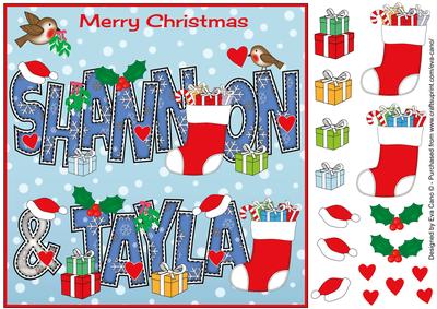 8x8 Christmas Names Shannon & Tayla