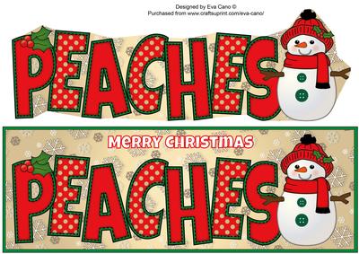 Cute Snowman Peaches Large Dl