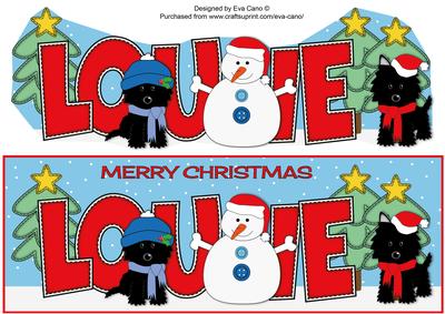 Christmas Jazz Dogs & Snowman Louie Large Dl