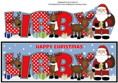 Santa and His Reindeers Libby Large Dl