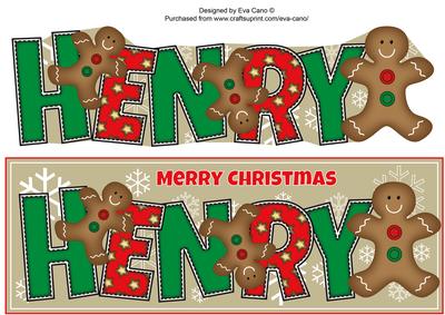 Gingerbread Men Henry Large Dl