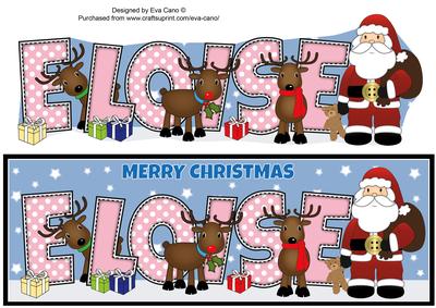 Santa and His Reindeers Eloise Large Dl