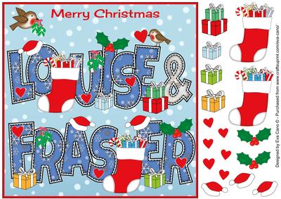 8x8 Christmas Names Louise & Fraser