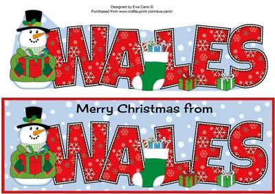 Merry Christmas from Wales Large Dl