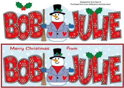 Merry Christmas from Bob Julie Large Dl