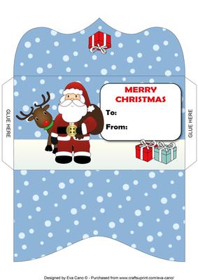 Santa and Rudolf Money Wallet