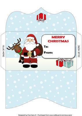 Santa and Rudolf Money Wallet 3