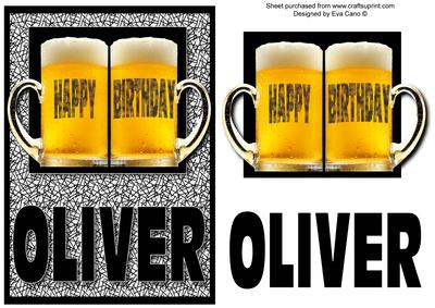 Happy Birthday Oliver (black)