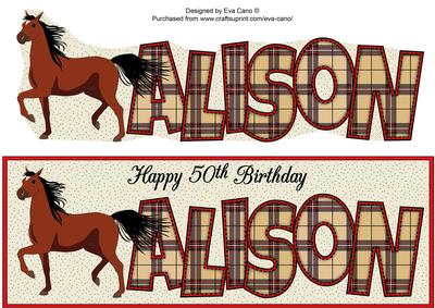Horse Alison 50th Large Dl