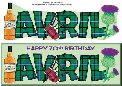 Scottish Theme Avril 70th Large Dl