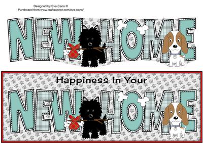Jazz & Kosmo Dogs New Home Large Dl