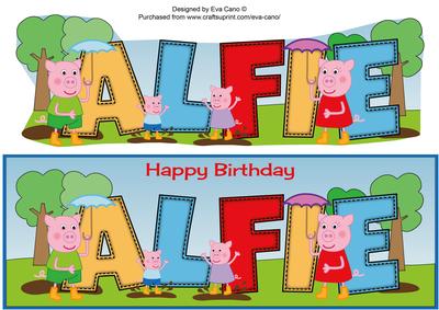 Pinkie Pigs Day Out Alfie Large Dl