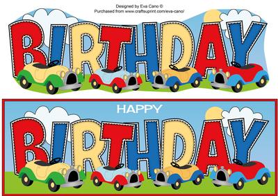 Toy Cars Birthday Large Dl