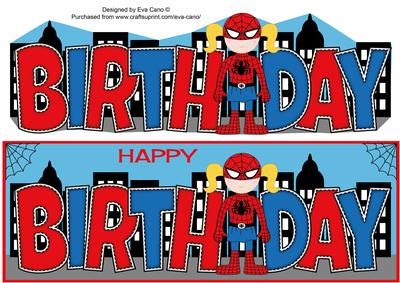 Spidergirl Birthday Large Dl