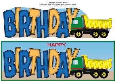 Toy Truck Birthday Large Dl