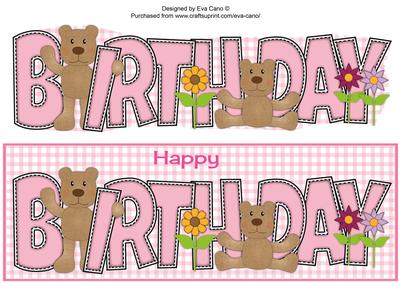 Teddies Birthday Large Dl 2