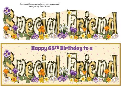 Flowers Special Friend 65th Large Dl