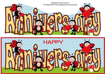 Cute Ladybirds Anniversary Large Dl