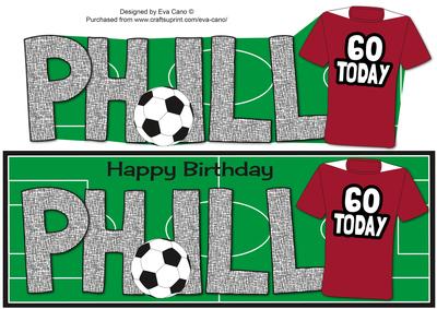 Football Fan Phill 60th (burgundy) Large Dl