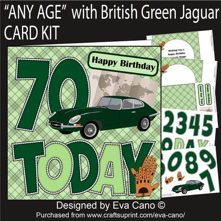 'any Age' with British Green Jaguar Card Kit
