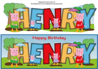 Pinkie Pigs Day Out Henry Large Dl