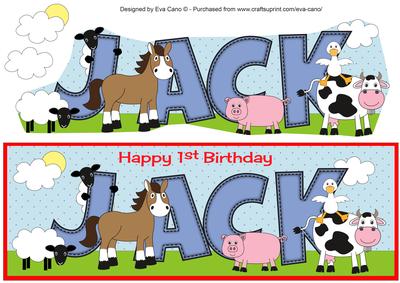 Farm Animals Jack 1st Large Dl