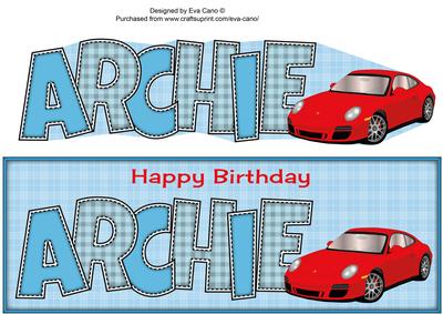 Red Porsche Archie Large Dl