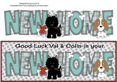 Jazz & Kosmo Dogs New Home Val & Colin Large Dl