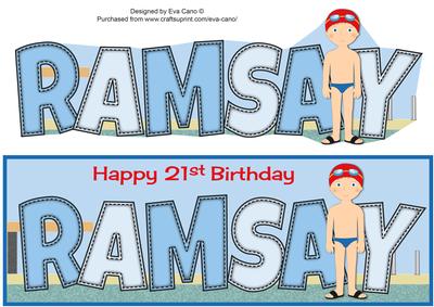 Swimmer Ramsay 21st Large Dl
