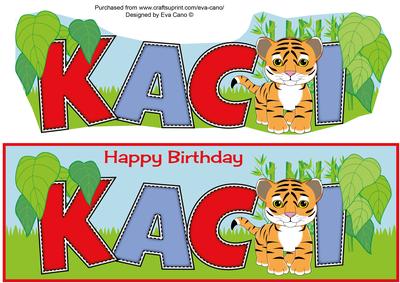 Cute Tiger Kaci Large Dl
