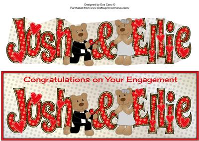 Engagement Teddies Josh & Ellie Large Dl
