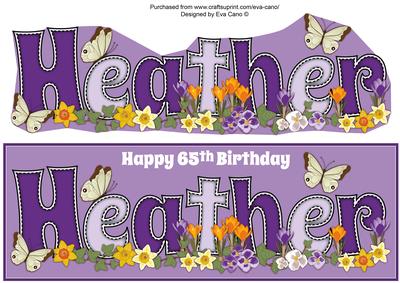 Flower Blossom Heather 65th Large Dl