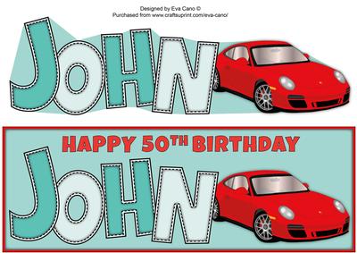 Porsche John 50th Large Dl