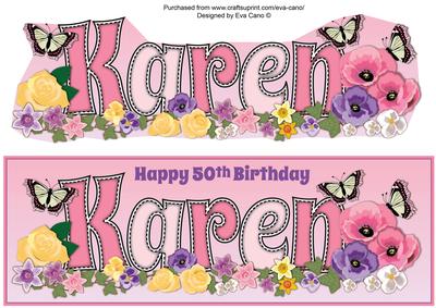 Flower Blossom Karen 50th Large Dl