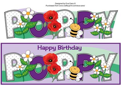 Flowers & Bees Poppy Large Dl