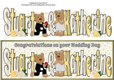 Wedding Day with Teddies Stuart & Katherine Large Dl