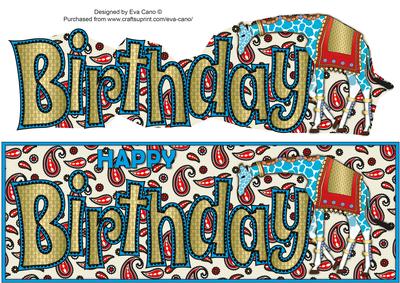 Indian Giraffe Birthday Large Dl