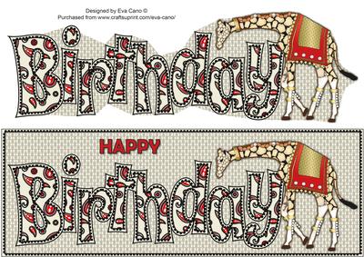 Indian Giraffe Birthday Large Dl 2