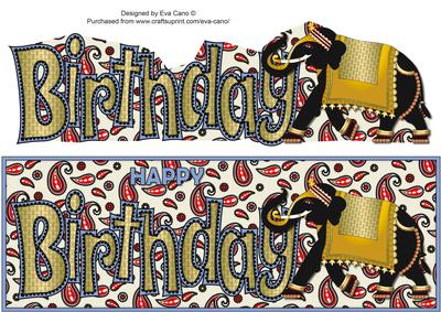 Black Indian Elephant Birthday Large Dl 2