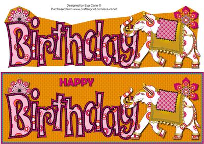 White Indian Elephant Birthday Large Dl 2