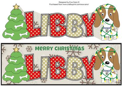 Kosmo the Dog Christmas Libby Large Dl