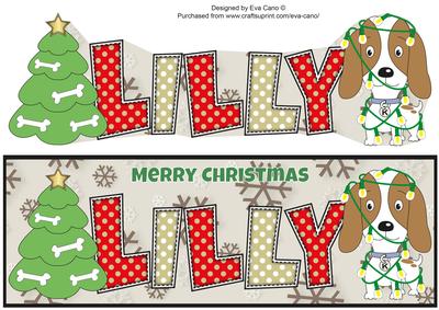 Kosmo the Dog Christmas Lilly Large Dl